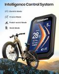 PUCKIPUPPY Electric Bike for Adults 960W(Peak), 48V 20AH Battery Adult Electric Bicycles, 26" Fat Tire Full Suspension Step-Thru Ebike, 28MPH Mountain Ebike, 7 Speed, 80Miles Range Camouflage