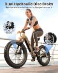 PUCKIPUPPY Electric Bike for Adults 960W(Peak), 48V 20AH Battery Adult Electric Bicycles, 26" Fat Tire Full Suspension Step-Thru Ebike, 28MPH Mountain Ebike, 7 Speed, 80Miles Range Camouflage