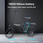 VeloTek 14" Campus Electric Bike, 20 MPH, Dual Disc Brake, Portable and Comfort, Foldable E-Bike for Adults (302-10A)