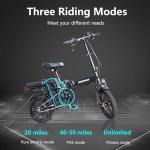 VeloTek 14" Campus Electric Bike, 20 MPH, Dual Disc Brake, Portable and Comfort, Foldable E-Bike for Adults (302-10A)