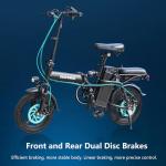 VeloTek 14" Campus Electric Bike, 20 MPH, Dual Disc Brake, Portable and Comfort, Foldable E-Bike for Adults (302-10A)