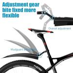 Cooryda Bicycle Fender Set, Adjustable Fender Set, Front and Rear Fenders, Quick Release Attachment, Widened and Thickened for Mountain Bike, City Bike 20-26 Inch Wheel Protection Fenders (A:Black)