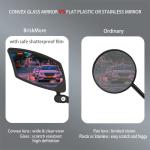 BriskMore Handlebar Bike Mirror, Scratch Resistant Glass Lens, Ajustable And Rotatable Safe Rearview Bicycle Mirror for Left Side BT-016L