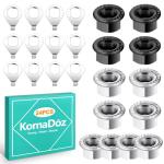 KornaDoz 24PCS M8/M9.5/M10 Bike Axle Nut & Washer Kit - Steel Replacement Parts for Mountain & Road Bikes, Front/Rear Wheel Upgrades with Anti-Slip Design