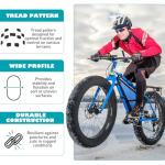 BALINGE 2 Pack Fat Tire for Ebike Mountain Bike Heavy Duty High-Performance Wear-Resistant E-Bike Mountain Snow Bike Tire 20" x 4"，Black，2 Tires 2 Tubes 2levers