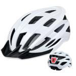 AISSTXOER Adult Bike Helmet for Men Women - 230g Ultra Lightweight Design with USB-C Rechargeable LED Safety Light & Detachable Visor 360° Ventilation Systemfor 12+ with Suggested Fit 56-62cm
