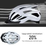 AISSTXOER Adult Bike Helmet for Men Women - 230g Ultra Lightweight Design with USB-C Rechargeable LED Safety Light & Detachable Visor 360° Ventilation Systemfor 12+ with Suggested Fit 56-62cm