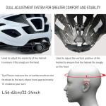 AISSTXOER Adult Bike Helmet for Men Women - 230g Ultra Lightweight Design with USB-C Rechargeable LED Safety Light & Detachable Visor 360° Ventilation Systemfor 12+ with Suggested Fit 56-62cm