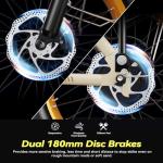 Foldable Electric Bike for Adults, 30+MPH, 48V 20Ah Removable Lithium Battery up to 80Miles, 20" Fat Tire 1000W Peak Motor Dirt Ebike Adult Electric Bicycle for Beach Mountain E Bike Yellow