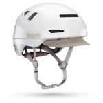Bern Hudson Commuter Bike Helmet with MIPS, Rated for E-Bike, Integrated LED Rear Light and U-Lock Compatibility, MIPS Satin White, Small