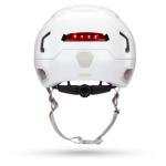 Bern Hudson Commuter Bike Helmet with MIPS, Rated for E-Bike, Integrated LED Rear Light and U-Lock Compatibility, MIPS Satin White, Small