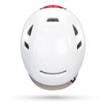Bern Hudson Commuter Bike Helmet with MIPS, Rated for E-Bike, Integrated LED Rear Light and U-Lock Compatibility, MIPS Satin White, Small