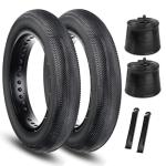 Hycline E-Bike Fat Tire Replacement Set: 26x4.0 Inch Folding Bicycle Tires Plus Bike Tubes and Tire Levers Compatible with Urban Street Mountain or 3-Wheel Bikes (2 Pairs)