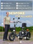 Meetone Breeze Folding Electric Tricycle for Adults (with Upgraded Folding Seat), 20MPH 80Miles Electric Trike