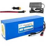LOLRKO 48V Ebike Battery Built-in 20A BMS,Waterproof Design,Brave The Heat and Cold,1000+ Cycles,for 250W 350W 500W 750w Motor,Perfect for Electric Bike(48V 14000mAH Battery with Charger)