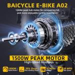 Electric Bikes for Adults with 750W/1500W Peak Motor 20" Fat Tire E Bike with 28 MPH 90 Miles Max Range 48V Removable Battery Folding EBike Electric Bicycle Mountain Commuter Bikes Cargo E-bike, Black