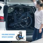 Electric Bikes for Adults with 750W/1500W Peak Motor 20" Fat Tire E Bike with 28 MPH 90 Miles Max Range 48V Removable Battery Folding EBike Electric Bicycle Mountain Commuter Bikes Cargo E-bike, Black