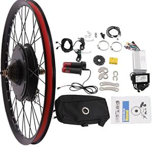 Electric Bike Conversion Kit 27.5" Electric Bicycle Rear Wheel E-Bike Conversion Kit with LCD 72V 2000W 9-Speed E-Bike Bike Bicycle Cycling Power Hub Motor Conversion Kit