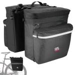 KEMIMOTO Bike Bag Panniers with Rain Cover, 34L Waterproof Bicycle Saddle Bag for Rear Rack Mountain Biking Bags Storage, Ebike Accessories for Commuter Grocery Shopping Travel Carrier, Black