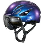 Odoland Adults Bike Helmet with Removable Magnetic Sun Visor, Adjustable Dial Fit Bicycle Cycling Helmet for Mountain Road Bike, Certified Lightweight MTB Ebike Helmet for Men Women, Aurora Blue