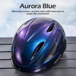 Odoland Adults Bike Helmet with Removable Magnetic Sun Visor, Adjustable Dial Fit Bicycle Cycling Helmet for Mountain Road Bike, Certified Lightweight MTB Ebike Helmet for Men Women, Aurora Blue