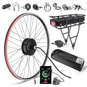 BAFANG 500W/750W 48V Rear Hub Motor Kit - 20"/26"/27.5"/700C (29er Compatible) Rear Wheel Electric Bike Conversion kit for Mountain/City Bikes Ebike Conversion Kit with Battery&Display（Optional