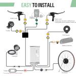 BAFANG 500W/750W 48V Rear Hub Motor Kit - 20"/26"/27.5"/700C (29er Compatible) Rear Wheel Electric Bike Conversion kit for Mountain/City Bikes Ebike Conversion Kit with Battery&Display（Optional