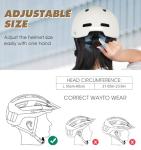 Bike Helmet, Shinmax Adult Bike Helmets for Men Women Bicycle Helmet Lightweight Adjustable Baseball Cap Cycling Helmet with Reflective Strip for Urban Commuter Road Biking (Black)
