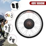 HinLIaDa 48V 1000W Waterproof Ebike Conversion Kit, 26" Rear Powerful Motor Wheel Electric Bicycle Hub Motor Kit Electric Bike Conversion Kit Twist Throttle with 5 Star