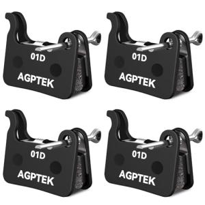 AGPTEK Bike Brake Pads, High-Performance Bicycle Brake Pad, 4 Pairs Semi-Metallic Bike Pad for Mountain Bike Disc Brakes, Compatible with Shimano Deore XT SLX Hone Alfine Saint, Semi-Metallic