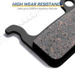 AGPTEK Bike Brake Pads, High-Performance Bicycle Brake Pad, 4 Pairs Semi-Metallic Bike Pad for Mountain Bike Disc Brakes, Compatible with Shimano Deore XT SLX Hone Alfine Saint, Semi-Metallic