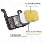 AGPTEK Bike Brake Pads, High-Performance Bicycle Brake Pad, 4 Pairs Semi-Metallic Bike Pad for Mountain Bike Disc Brakes, Compatible with Shimano Deore XT SLX Hone Alfine Saint, Semi-Metallic