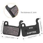 AGPTEK Bike Brake Pads, High-Performance Bicycle Brake Pad, 4 Pairs Semi-Metallic Bike Pad for Mountain Bike Disc Brakes, Compatible with Shimano Deore XT SLX Hone Alfine Saint, Semi-Metallic