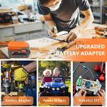 2PCS Power Wheel DIY Adapter for Ridgid AEG 18V Hyper Battery Dock Power Connector for DIY Rc Toy Car Truck, e-Bike, with Fuse & Wire terminals, Work for Rigid L1815R B1820R L1830R Battery (14AW Wire)