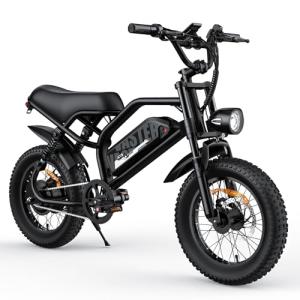 VDL Mountain Electric Bike for Adults, 16" Fat Tire Ebike, Wider Seat 800W Peak Motor, Removable Battery, Front Fork Suspension, 20MPH, UP to 35 Miles Mountain Ebike, for Leisure Riding&Commuting