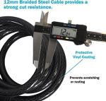 Lumintrail Combination Bike Lock Cable - 6 Feet Bike Locks 2 Pack Heavy Duty Anti Theft with Combinations - Bike Cable Lock Combination with Mounting Brackett (2 Pack, Black)