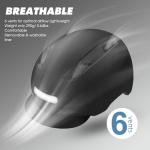 Bike Helmet, Shinmax Adult Cycling Helmet with USB Rechargeable LED Front and Back Light Bicycle Helmets for Men Women (Black, Large)