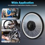 EEYBLAEEY 1000W 48V 26 Inch Electric Bike Conversion Kit E-Bike Conversion Kit with LCD Display and All Necessary Accessories for DIY E-Bike Kit 26 Inch Bicycles