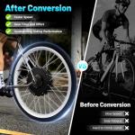 EEYBLAEEY 1000W 48V 26 Inch Electric Bike Conversion Kit E-Bike Conversion Kit with LCD Display and All Necessary Accessories for DIY E-Bike Kit 26 Inch Bicycles