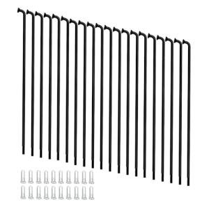 Goucrro 20pcs Black E-Bike Spokes with Nipples