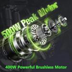 Electric Bike for Adults 500W Peak Motor, 14" Folding Ebike Max 23MPH, Electric Bicycle with 48V12AH Removable Battery, 35Mile PAS Range, Multi-Shock Absorption,UL 2849,Commuting Mini E Bikes