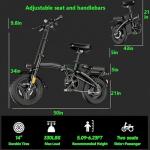 Electric Bike for Adults 500W Peak Motor, 14" Folding Ebike Max 23MPH, Electric Bicycle with 48V12AH Removable Battery, 35Mile PAS Range, Multi-Shock Absorption,UL 2849,Commuting Mini E Bikes