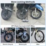 NDakter Bike Locks Heavy Duty Anti Theft，18mm Bicycle Combo U Lock with 5FT Cable, 4-Digit Resettable Combination Electric Scooter Lock with 2Keys and Bracket for Tricycle, Moped, Motorcycle(Gray)