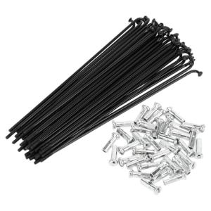 Motoforti Universal Bicycle Spokes Bike Wheel Spokes 14G 130mm Length Carbon Steel Black 1 Set