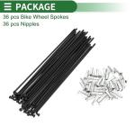 Motoforti Universal Bicycle Spokes Bike Wheel Spokes 14G 130mm Length Carbon Steel Black 1 Set