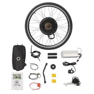 26" Rear Wheel Kits,48V 1000W Electric Bike Conversion Kit with Pedal Assistant Sensor,264.55Lbs Brushless Gearless Engine Kit,440RPM 45N M Fat Tire Bikes Rear Wheel Cycling Hub Motors