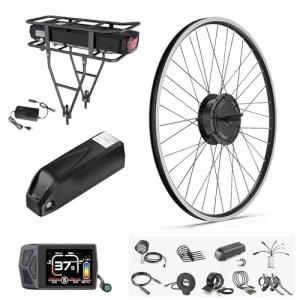 BAFANG 48V500W Front Hub Motor Kit 26"/700C Front Wheel Electric Bike Conversion kit Ebike Conversion Kit with Battery& Display(Optional)