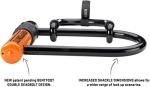 Kryptonite Messenger Mini Bike U-Lock with Wheel Extender, Heavy Duty Anti-Theft Bicycle U Lock, 11mm Steel Shackle with Keys, High Security Lock for E-Bike, Bicycles, Scooters