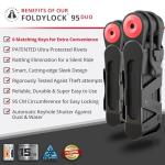 Seatylock FoldyLock Classic 95 Folding Bike Lock Set - Patented 2 Matching Bicycle Locks with 6 Identical Keys - Heavy Duty Anti Theft Secure - Guard with Keys & Case Mount - 37.4"