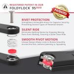 Seatylock FoldyLock Classic 95 Folding Bike Lock Set - Patented 2 Matching Bicycle Locks with 6 Identical Keys - Heavy Duty Anti Theft Secure - Guard with Keys & Case Mount - 37.4"